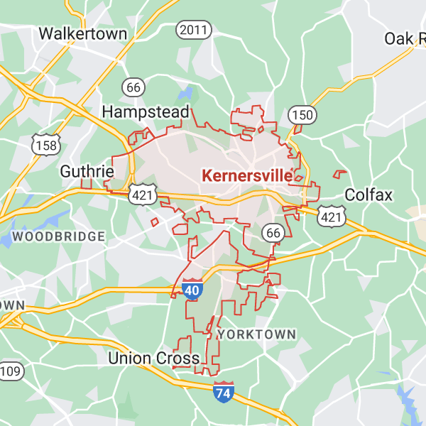 map of Kernersville North Carolina