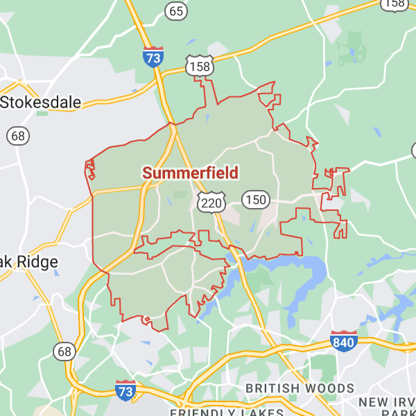 map of Summerfield North Carolina